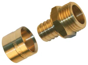 raccord droit mal PER à glissement 16 mm